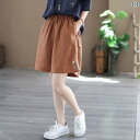 半袖 半ズボン パジャマ 中年 ママ ショート パンツ レディース 夏 アウター 2025 ホット スタイル 大きいサイズ 綿 麻 リネン