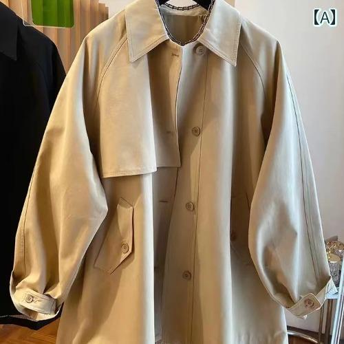 レディース コート ジャケット 高級 ラグランスリーブ ストレート ショルダー カーキ トレンチコート レディース 2025 秋冬 大きいサイズ mm ミディアム ロング ワークウェア スタイル ジャケット レディース コート ジャケット 高級 ラグランスリーブ ストレート ショルダー カーキ トレンチコート レディース 2025 秋冬 大きいサイズ mm ミディアム ロング ワークウェア スタイル ジャケット