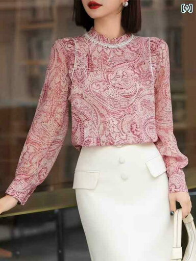 レディース シャツ レース 2025 長袖 シャツ 半 開き 襟 カシュー 花 ラズベリーピンク レース ブラウス ノーブルレディ スリム トップ レディース シャツ レース 2025 長袖 シャツ 半 開き 襟 カシュー 花 ラズベリーピンク レース ブラウス ノーブルレディ スリム トップ
