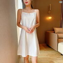 インナー ワンピース トップス 綿 インナー ボトニング スカート ミドル丈 ドレス ペチコート 露出 防止 レディース 夏の 文学 漢服 薄手 サスペンダー