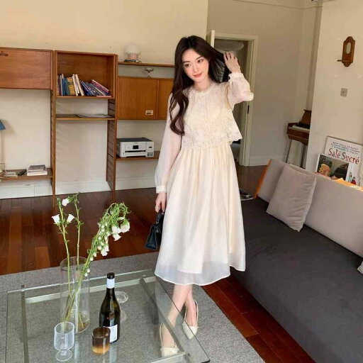 レディース ドレス ワンピース GERTCOREL 2025 春の ファッション 美しい スプライシング ロング ドレス 女性 レディース ドレス ワンピース GERTCOREL 2025 春の ファッション 美しい スプライシング ロング ドレス 女性