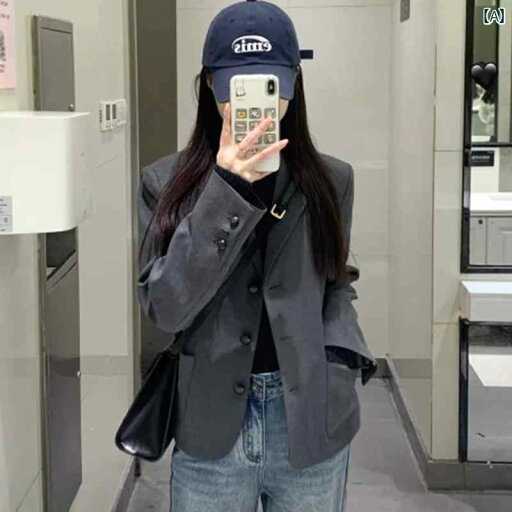 ビジネス スーツ ジャケット 2025 春秋 スタイル グレーの 小さい スーツ ジャケット 女性用 サイズ カジュアル ハイエンド ビジネス スーツ ジャケット 2025 春秋 スタイル グレーの 小さい スーツ ジャケット 女性用 サイズ カジュアル ハイエンド