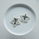 ヘア アクセサリー レディース 女の子 頭の 後ろの ヘア ピン 学生の サイド クリップ ラブ バング アクセサリー用の シンプル 大きい PU スター バイ...