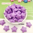 ヘア アクセサリー レディース マカロン 光沢の ある 星 五芒星 DIY クリーム 樹脂 アクセサリー スマートフォン ケース ヘッド ドレス クリップ