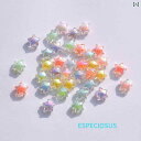 ヘア アクセサリー レディース DIY ジュエリーアクセサリー 11 MM 透明 カラー 電気 メッキ スター アクリル ビーズ ミディアム ビーズブレスレット...