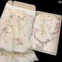 ワイドレッグ パンツ レディース 冷感 パジャマ レディース 薄手 半袖 ショート パンツ 3点 セット 夏 スウィート ベア プリント レース ホームウェア
