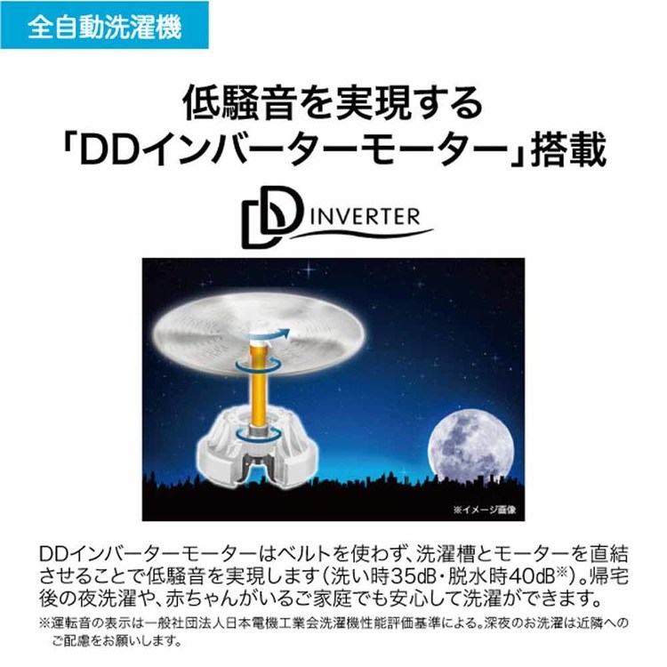 洗濯機 ハイアール 8kg 縦型洗濯機 全自動洗濯機 お急ぎコース10分 しわケア脱水 除菌コース 部屋干し臭軽減 DDインバーターモーター 低騒音 二人暮らし ファミリー シンプル ホワイト 白 縦型 8キロ Haier JW-UD80A *[2603SX] 3