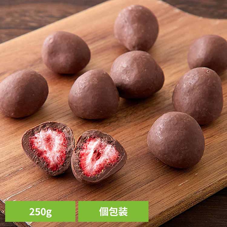 【お徳用】濃厚まるごといちごのミルクチョコ250g SM00010769いちごチョコ ミルクチョコ フリーズドラ..