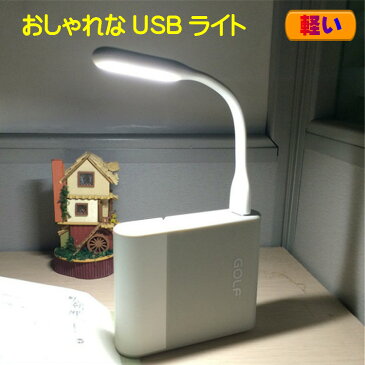 【楽天1位獲得！おしゃれライト】USBライト 軽量 デスクライト フレキシブルアーム LED ライト コンパクト ホワイト USB ライト