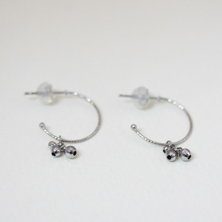 【3/4～3/11限定30％OFF＋ポイント5倍】k14 フープ ピアス シンプル ミラーボール14k ホワイトゴールド 揺れる14金 ゴールド アメリカン 安心 おしゃれ プレゼント レディース ジュエリー アクセサリー ギフト 贈り物 彼女 妻 小さめ 送料無料