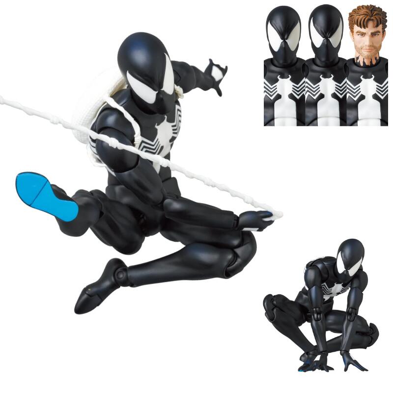 MAFEX マフェックス No.147 SPIDER-MAN BLACK COSTUME COMIC Ver. スパイダーマン ブラックコスチューム 塗装済み アクションフィギュア メディコム・トイ MARVEL マーベル SECRET WARS