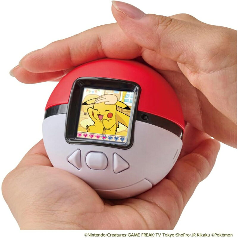 みんなの生活SHOPのタカラトミー ポケットモンスター ポケなで モンスターボール 手のひらサイズ 液晶トイ 毎日のお世話 ポケモンバトル にっきに残る 楽しい想い出 157匹のポケモン 9つの地方 ともだちポケモン ゲット 日本語 英語 選べる 可愛い キャラクター グッズ ホビー 玩具 子供 キッズ｜アングル3