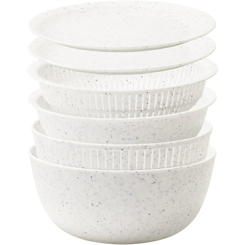 Rakuten - ライクイット like-it ざる ボウル 電子レンジ対応 Colander&Bowl 米とぎにも使える ザルとボール ストーン 6点セット 日本製 水切り 湯切り可能 耐熱ボウル 食洗機対応 LBK-10 キッチンツール 調理器具 プラスチック 米研ぎ 洗米 コランダー プレート