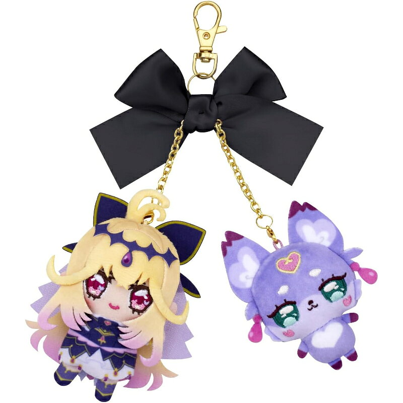 バンダイ BANDAI 名探偵プリキュア！ キュアアルカナ・シャドウ＆マシュタンマスコット ぬいぐるみ チャーム キーホルダー おもちゃ 3歳以上 アニメ キャラクター グッズ キュアット解決 カバン バッグ プレゼント ギフト 贈り物 誕生日 お祝い 女の子 こども