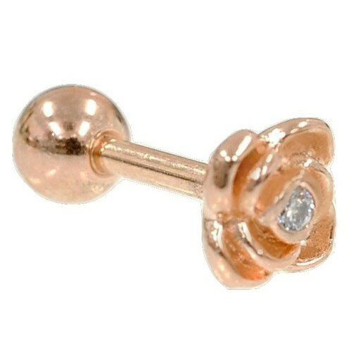 薔薇/バラ ストレートバーベル/軟骨ピアス【16G】サージカルステンレス316L（ボディピアス/ボディーピアス）16ゲージ/1.2mm