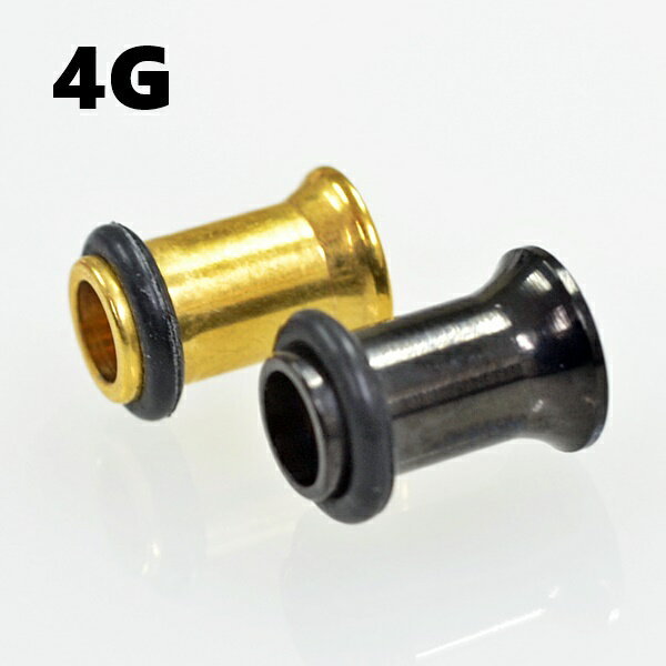 樂天商城 - ボディピアス シングルフレア 4G シングルフレアアイレット ゴールド ブラック サージカルステンレス 4G 5mm ボディーピアス