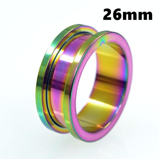 ボディピアス 26mm レインボーカラー フレッシュトンネル サージカルステンレス ボディーピアス ボディピアス 26mm レインボーカラー フレッシュトンネル サージカルステンレス ボディーピアス