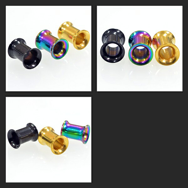 BK-martのボディピアス 2G 6mm ネジ無しタイプ ダブルフレアアイレット サージカルステンレス ボディーピアス｜アングル2