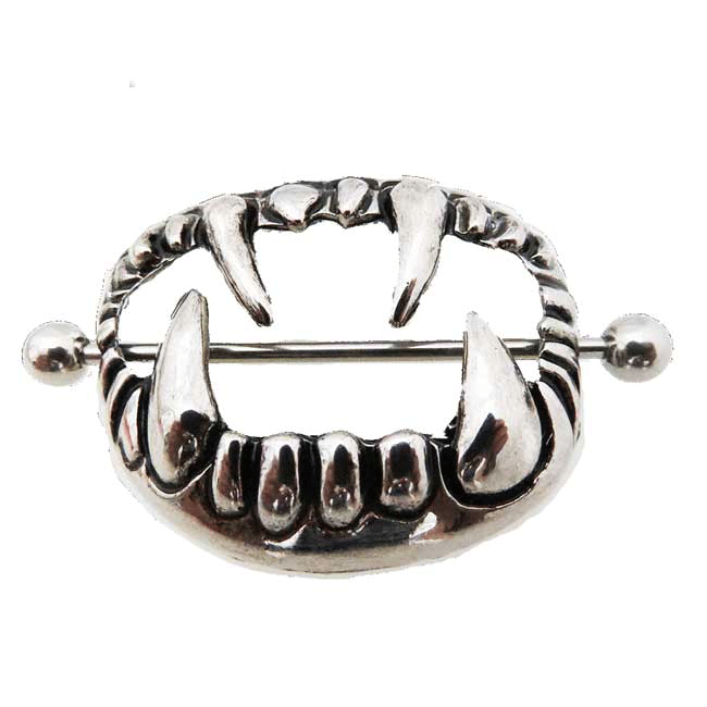 ボディピアス 14G ニップルピアス 乳首ピアス ストレートバーベル 鬼の口 ボディーピアス