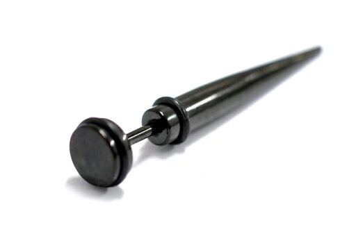 ボディピアス16G 1.2mm スパイクバーベル フェイクプラグ スタッドピアス/シングルピアス 片耳売り ボディピアス16G 1.2mm スパイクバーベル フェイクプラグ スタッドピアス/シングルピアス 片耳売り