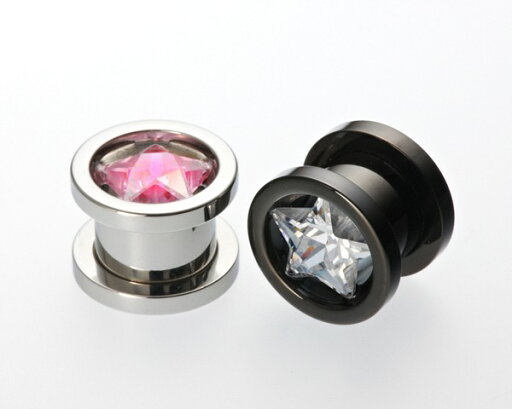 ボディピアス ジュエル スター/星 フレッシュトンネル サージカルステンレス316L 00G 10mm ボディーピアス ボディピアス ジュエル スター/星 フレッシュトンネル サージカルステンレス316L 00G 10mm ボディーピアス