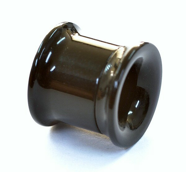 アクリル ダブルフレアアイレット ネジ式タイプ ブラックカラー（ボディピアス/ボディーピアス）イヤーロブ インナーコンク アンチトラガス/0GA/8mm