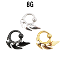 ボディピアス 軟骨ピアス 8G 3mm トライバルリングピアス キャプティブビーズリング ロブピアス スプリングボール サージカルステンレス 片耳1個売り ボディーピアス