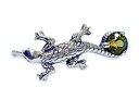 シルバーピアス ピアス シルバー925 トカゲ ペリドット スタッド シルバー925ピアス メンズピアス
