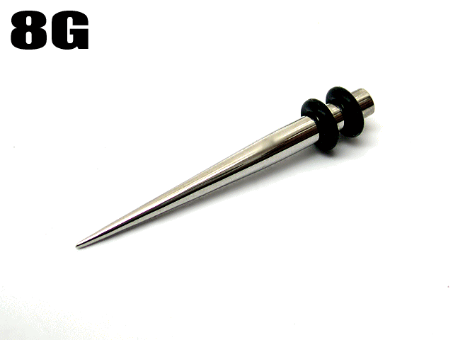 ボディピアス 8G 3mm 拡張器 エキスパンダー ボディーピアス サージカルステンレス インサーションピン インサート ニードル イヤーロブ コンク 8ゲージ 3ミリ