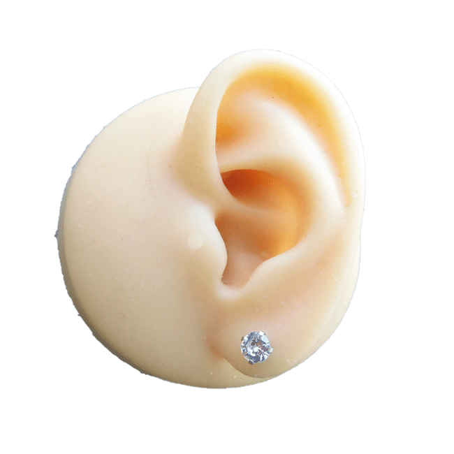 ボディピアス 立て爪 ジュエル 5mm ストレートバーベル 軟骨ピアス 16Gステンレス 16ゲージ 1.2mm