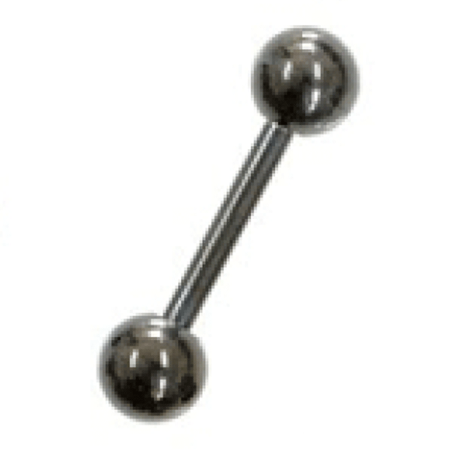 ボディピアス ストレートバーベル ブラック 16G 1.2mm サージカルステンレス