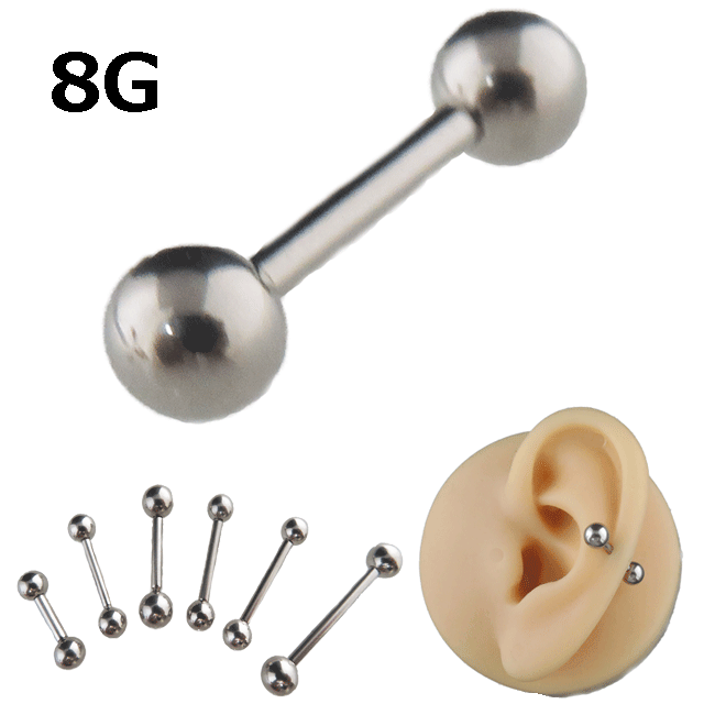 樂天商城 - ボディピアス 8G 3mm ストレートバーベル ボディーピアス サージカル ステンレス