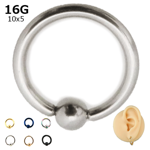ボディピアス キャプティブビーズリング 16G 1.2mm サージカルステンレス 片耳一個売り ボディピアス キャプティブビーズリング 16G 1.2mm サージカルステンレス 片耳一個売り