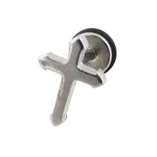 ボディピアス 16G 1.2mm 十字架 クロス フェイクプラグ フェイクバーベル ストレートバーベル 12mm 軟骨ピアス 片耳売り ボディピアス 16G 1.2mm 十字架 クロス フェイクプラグ フェイクバーベル ストレートバーベル 12mm 軟骨ピアス 片耳売り