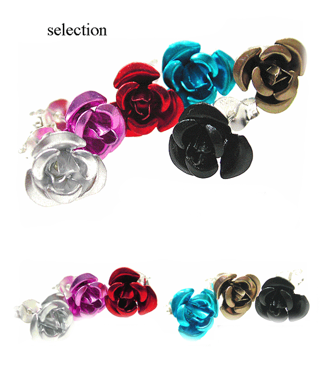 楽天市場】ピンクオパール ピアス レディース 12mm 薔薇 バラ