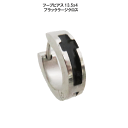 ステンレスフープピアス ブラックラージクロス【13.5mm】サージカルステンレス/片耳売り /メンズアクセサリー/レディースアクセサリー/イヤリング