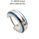 ステンレスフープピアス 2メタリックブルーライン【13.5mm】サージカルステンレス/片耳売り /メンズアクセサリー/レディースアクセサリー/イヤリング