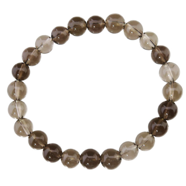 パワーストーン スモーキークォーツ 煙水晶 ラウンドビーズ ブレスレット 癒し 才能の開花 8mm オーダーメイドなのでサイズが選べます