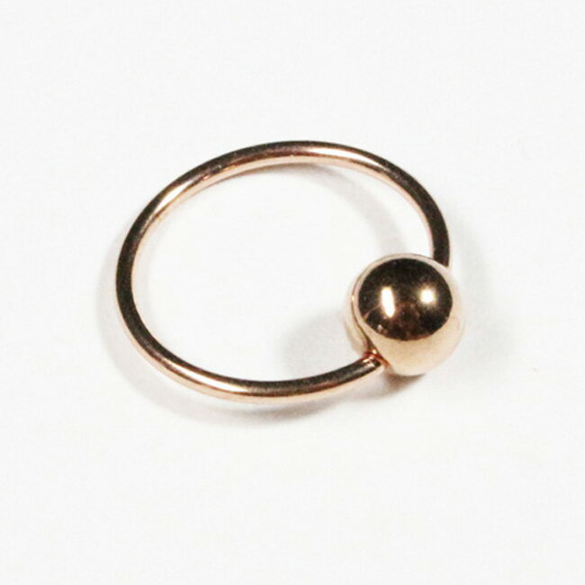 ボディピアス キャプティブビーズリング 18G 1mm カラー;ピンクゴールド　サージカルステンレス ボディーピアス 片耳1個販売