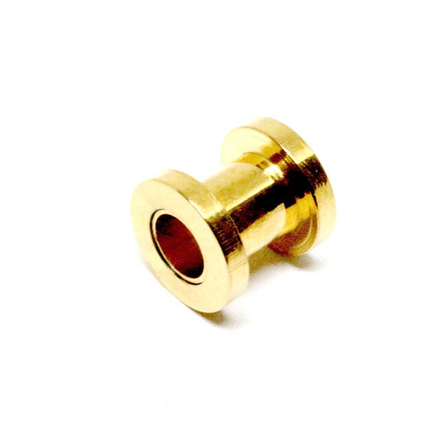 Rakuten - ボディピアス フレッシュトンネル ゴールド サージカルステンレス 0G 8mm ボディーピアス
