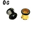 ボディピアス 0G 8mm シングルフレアアイレット ゴールド ブラック サージカルステンレス ボディーピアス(4)