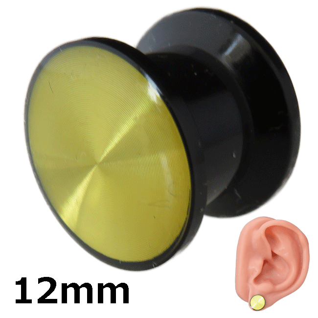 ボディピアス プラグ アクリル ダブルフレア ネジ式 12mm ボディーピアス ボディピ ピアス