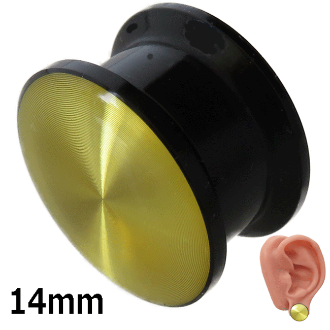 ボディピアス プラグ アクリル ダブルフレア ネジ式 14mm ボディーピアス ボディピ ピアス