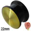 ボディピアス プラグ アクリル ダブルフレア ネジ式 22mm ボディーピアス ボディピ ピアス(4)