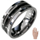 ペアリング　ステンレスリング リング　指輪　ブラックライン ダイヤモンド カット 指輪 メンズ レディース ペアリング マリッジリング メンズ レディース