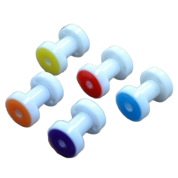 ボディピアス 10G 2.5mm ツートンカラー アクリル フレッシュトンネル ボディーピアス イヤーロブ アウ..