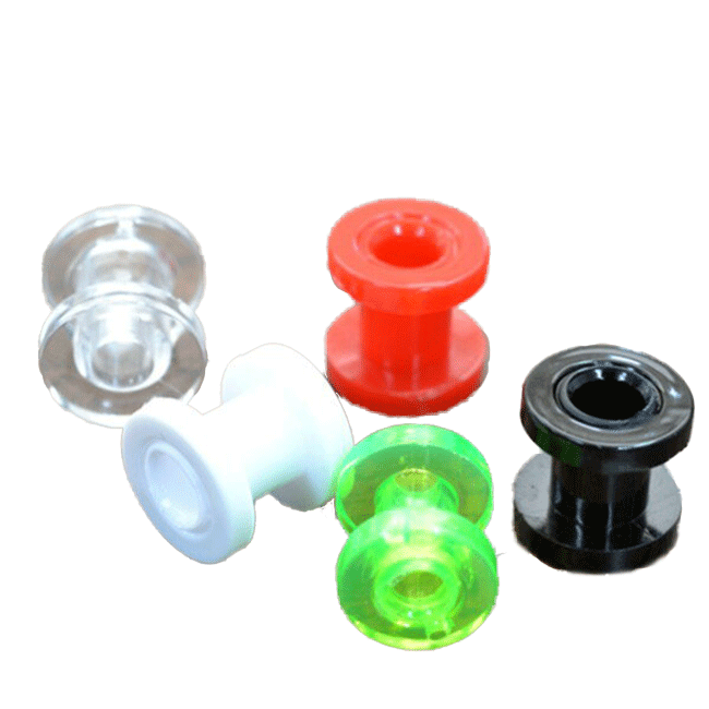 ボディピアス 2G 6mm アクリル フレッシュトンネル ボディーピアス イヤーロブ アウターコンク トラガス インナーコンク