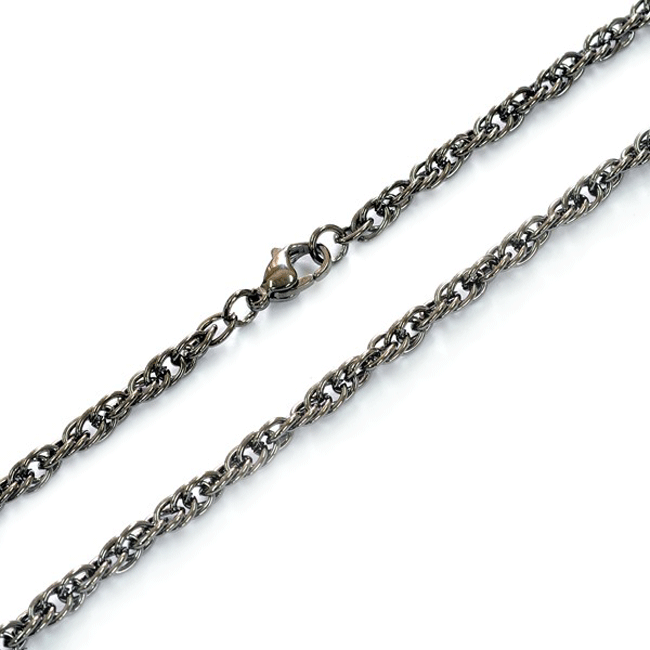 ステンレスチェーン フレンチロープチェーン シルバーカラー 3.5mm幅 チェーン ステンレスチェーン ネックレス チェーンのみ メンズ レディース