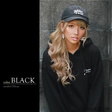《ゆまちプロデュース》キャップ レディース 深め おしゃれ 帽子 無地 ロゴ 黒 春夏秋冬 調節ベルト ロゴキャップ コラボ カジュアル 黒 ギャル 中学生 ファッション ギャル服 ブラッククイーン【gal TOPS ゆまち yumachi oem reco】