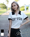 ギャル服 ギャル ファッション Tシャツ レディース ロゴ トップス 半袖 夏 ハーフジッパー Vネック カジュアル ブラック ホワイト 白 黒 ブラッククイーン